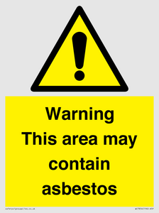 Warning This area may contain asbestos